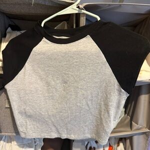 Pacsun Black and Gray Raglan Shirt